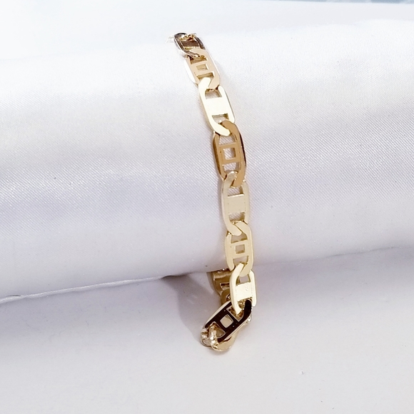 18K Gold Filled Jewelry - 18K Gold Filled Alternative Flat Marine Bracelet.